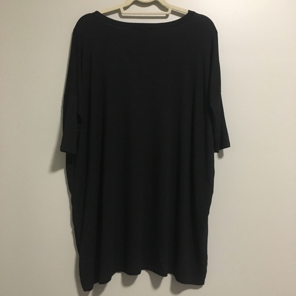 NWOT Piko Black 3/4 Sleeve V-Neck Swing Dress - Picture 3 of 4
